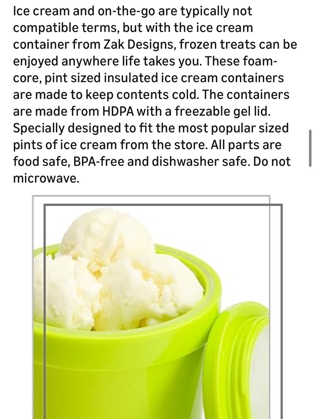 Zak Designs Tubbies Ice Cream Pint Container - Picture 14 of 15